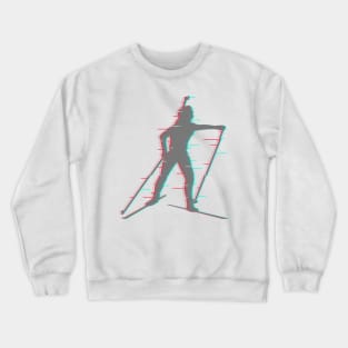 Biathlete runs the distance Crewneck Sweatshirt